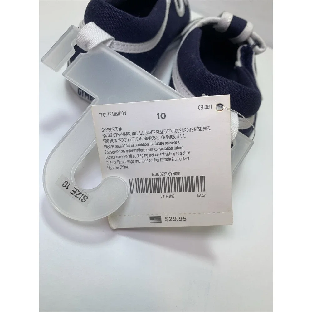 Gymboree Best in Show Navy‎ Blue Canvas Puppy Dog Shoes Size 10 Toddler